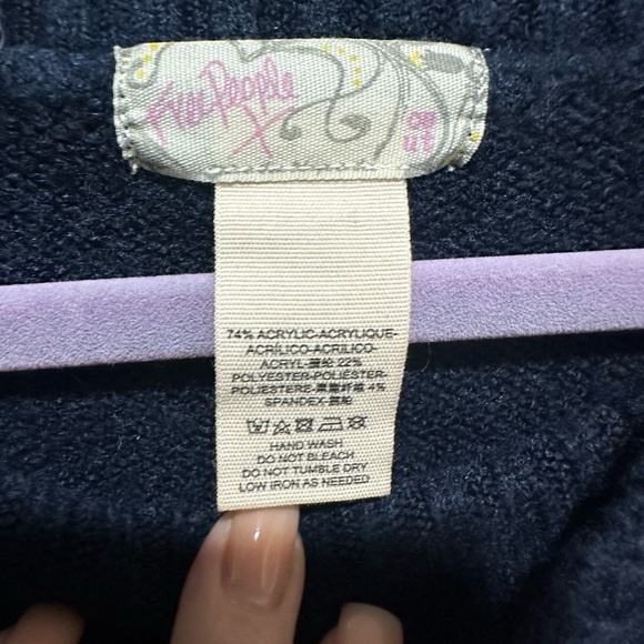 Free People Harbour Stripe Poncho EUC OS - Picture 3 of 4